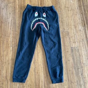 Bape Shark Navy Sweatpants